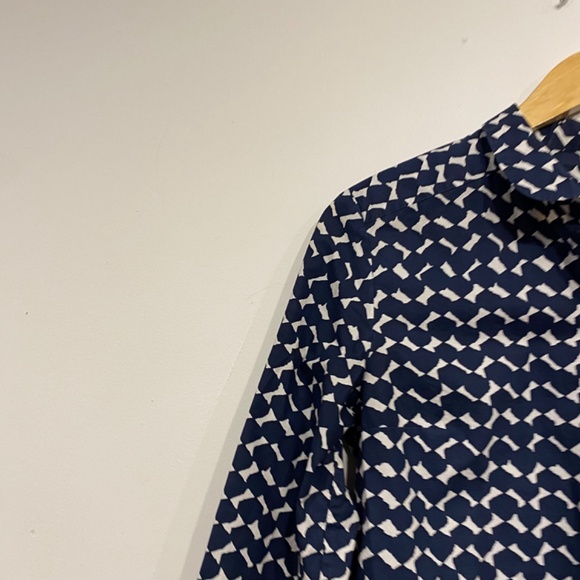 COS Cotton Black and White Patterned Boxy Collared Button Down Long Sleeve Small - Picture 5 of 5